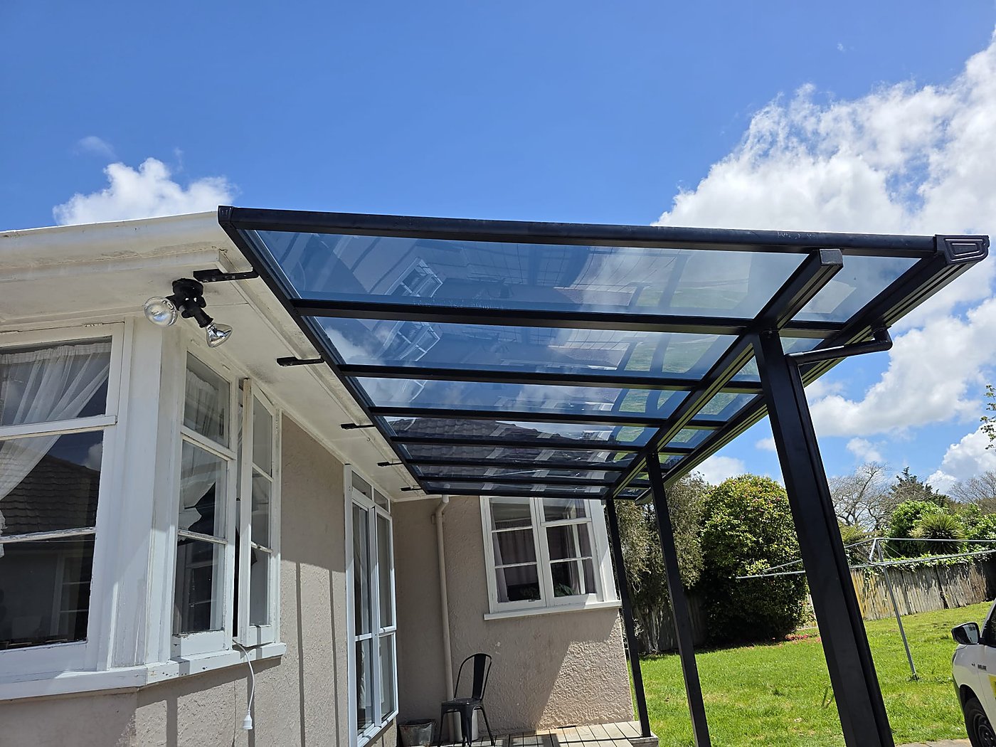 Curved arch canopy front view